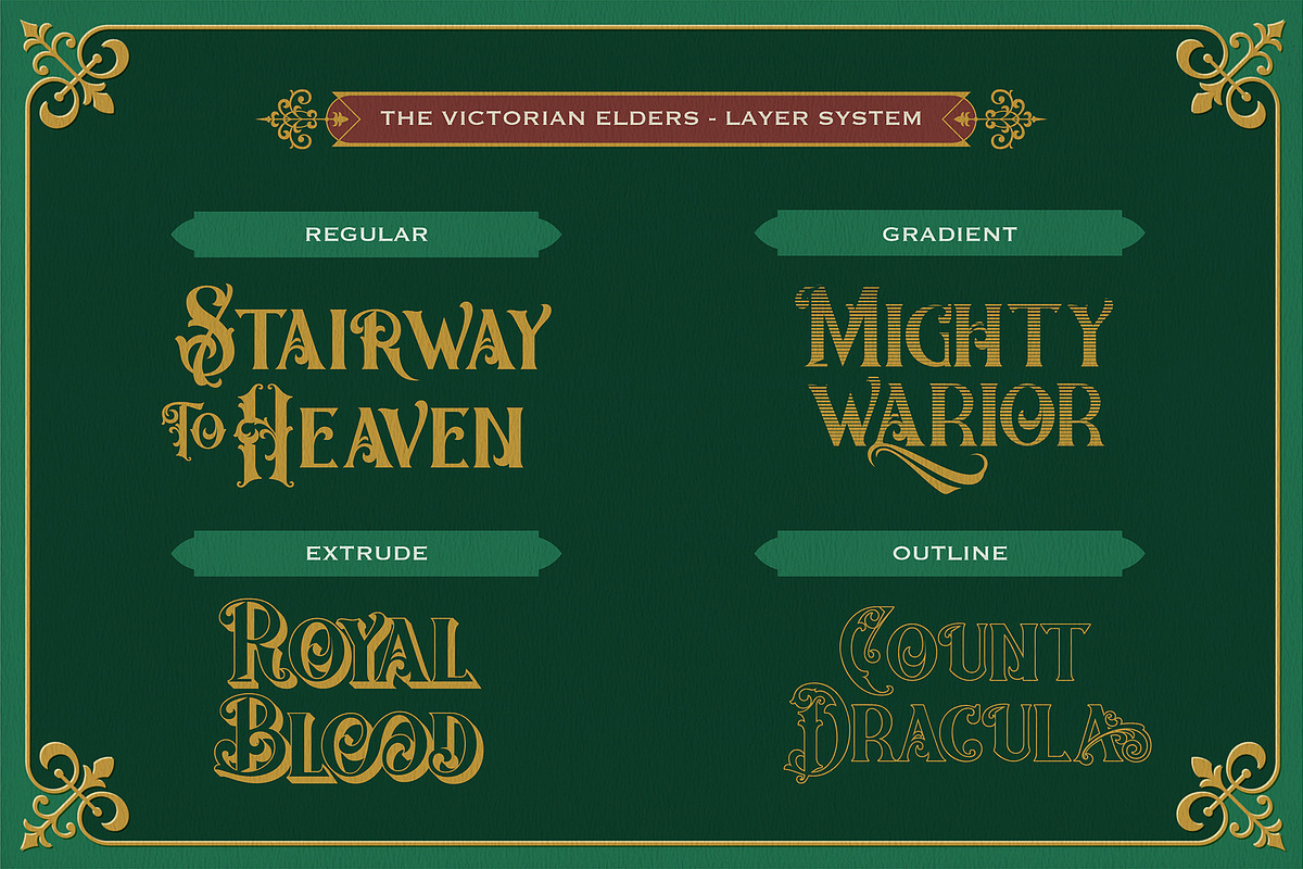 The Victorian Elders, a Serif Font by Burntilldead (Photo 3 of 11)