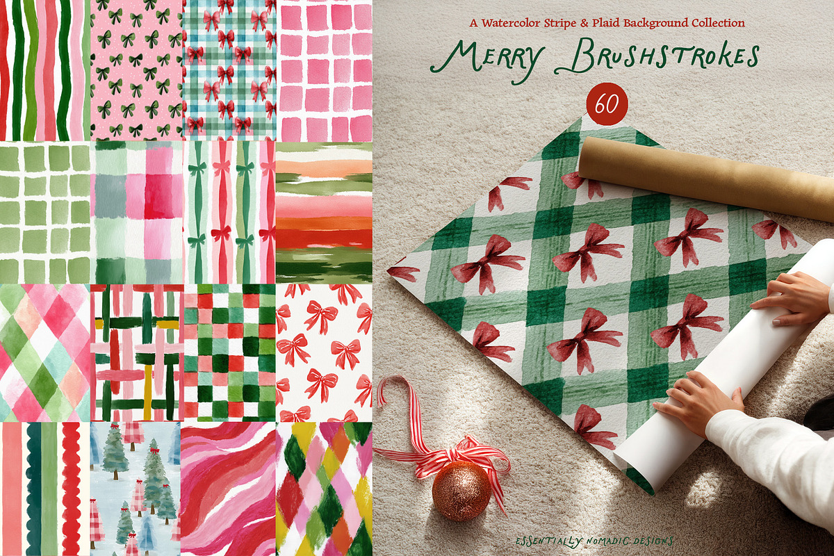 Patterned Christmas backgrounds, a Background Graphic by Essentially Nomadic (Photo 1 of 10)