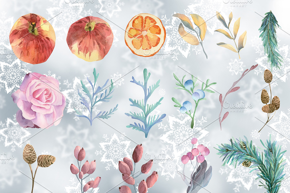 Winter floral compositions and decor, a Decorative Illustration by Watercolor arts (Photo 9 of 11)
