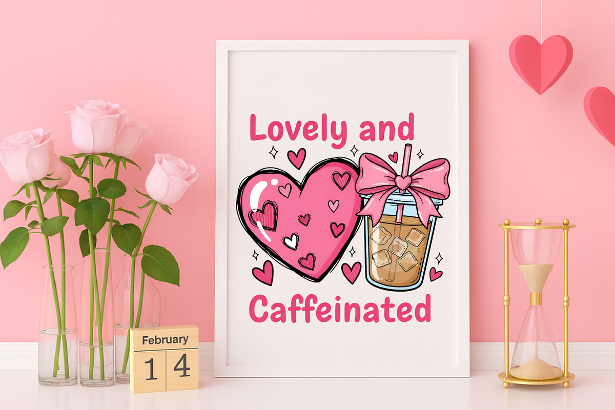To Be Lovely & Caffeinated Png, an Illustration by Canvas Craft (Photo 6 of 6)