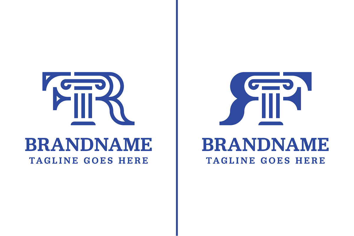 Letters RF or FR Pillar Law Logo, a Branding & Logo Template by Pray Art Design Studio