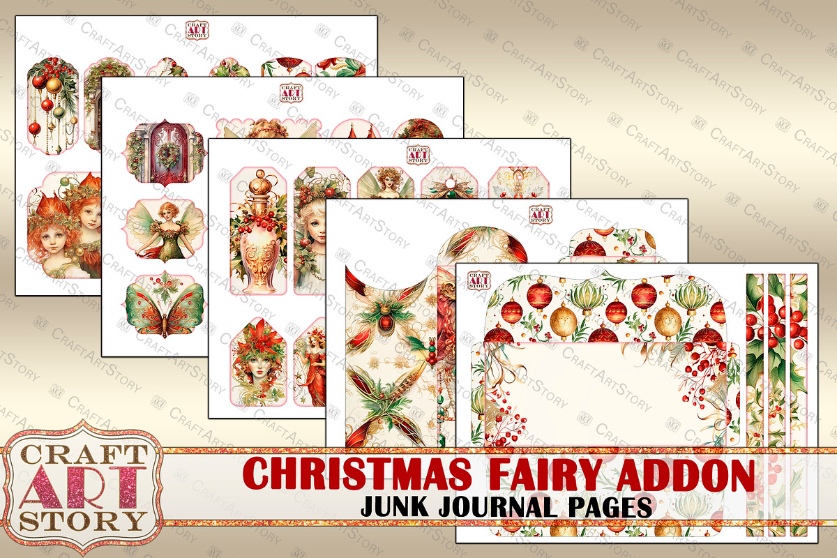 Christmas fairy ADDON, an Animal Illustration by CraftArtStory (Photo 2 of 4)