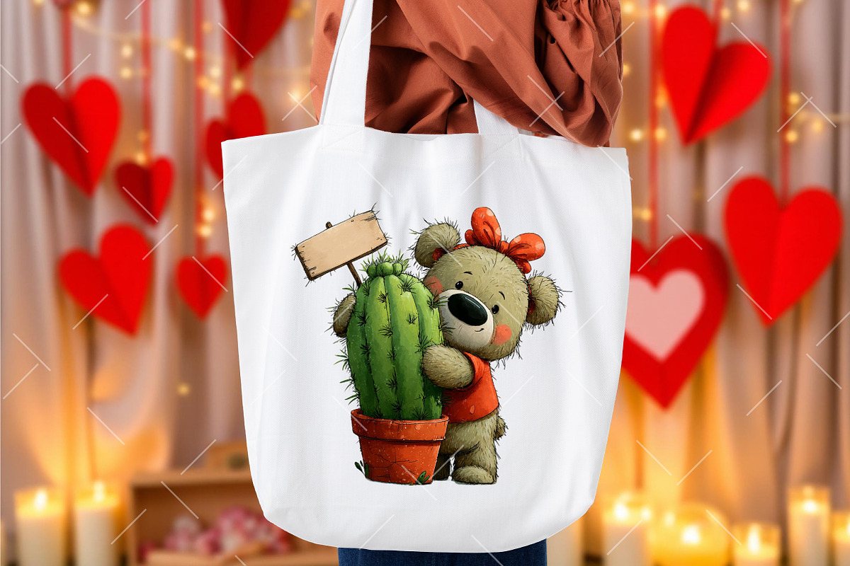 Quirky Valentine Teddy Bear Clipart, an Illustration by OK Design (Photo 4 of 6)