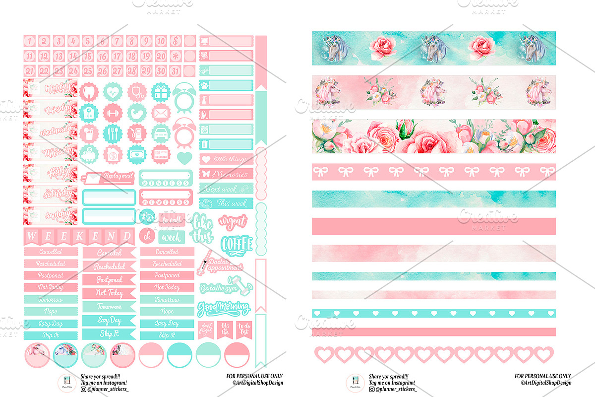 EC Planner Stickers - Weekly Set, a Design Template by DigitalDesignAI (Photo 4 of 4)