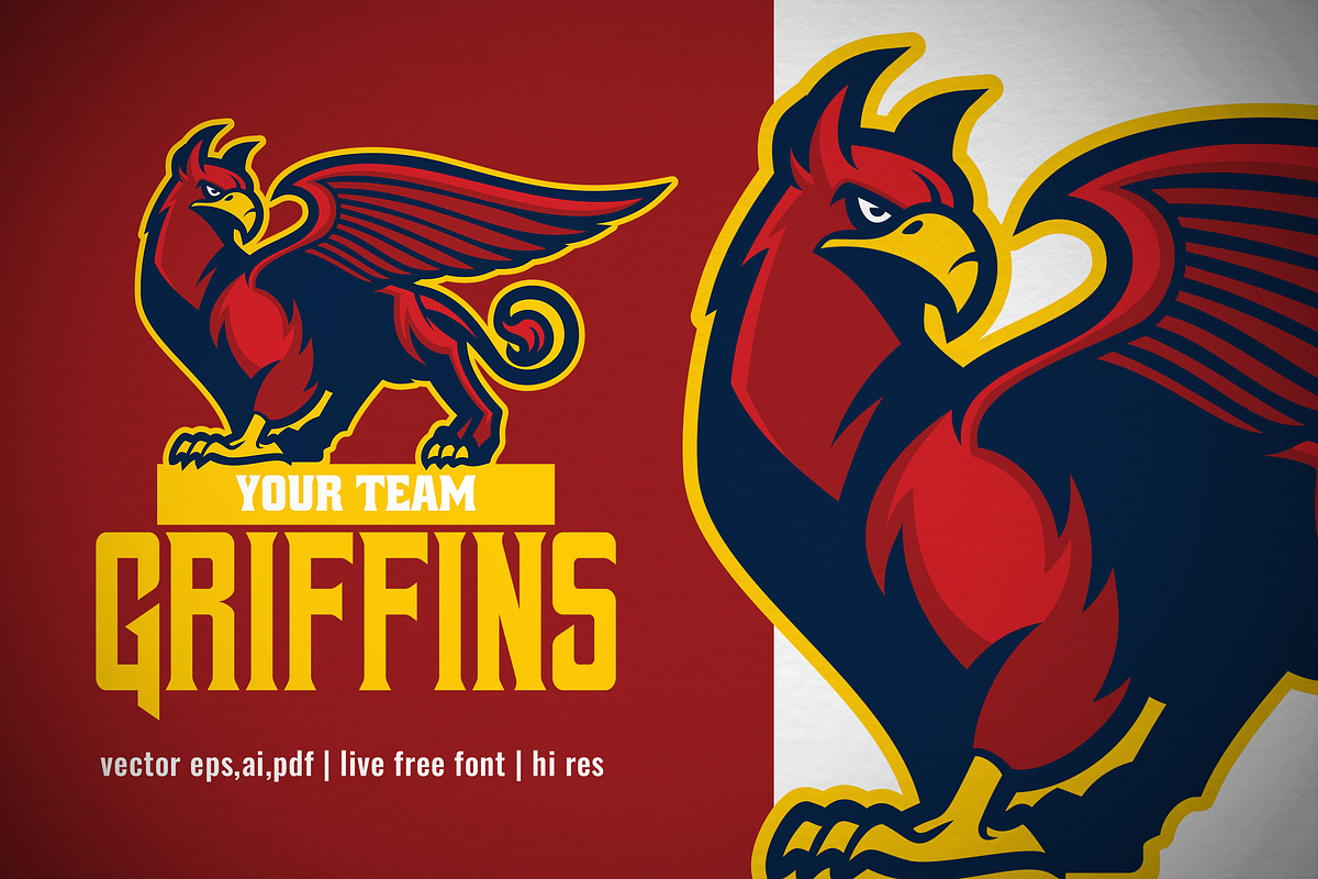 Mascot Griffin Sport and Esport Logo, a Branding & Logo Template by bazzier_graphik (Photo 1 of 2)