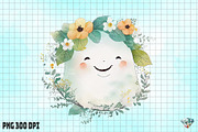 Watercolor Flower Baby Ghost, an Illustration by Gemstone (Thumbnail 4 of 6)