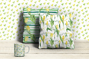Watercolor Yellow tulips patterns, a Pattern Graphic by DollyPotterson (Thumbnail 6 of 6)