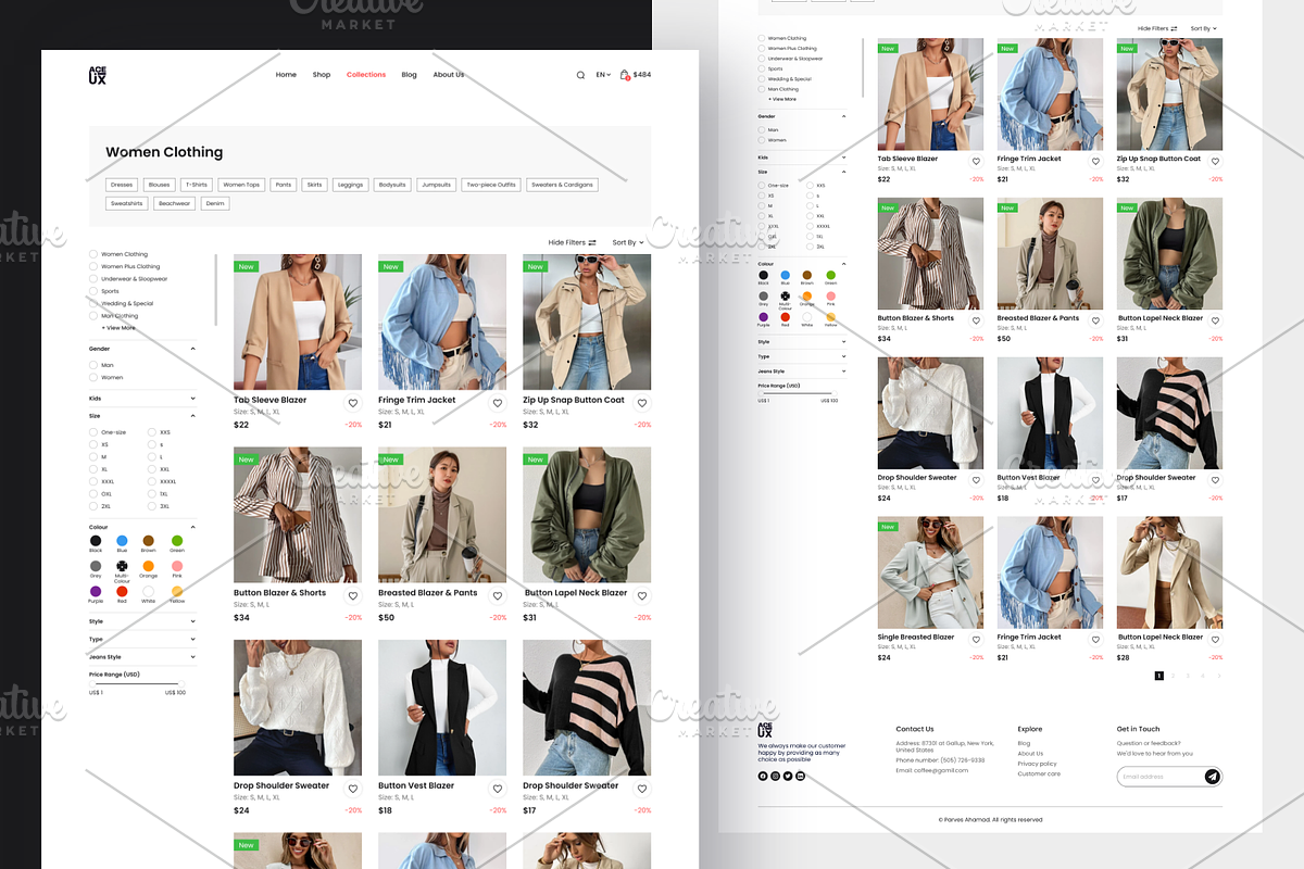 E-commerce Fashion Website UI Kit, an UI Kit Template by Ace UI/UX (Photo 5 of 8)