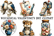Floral Valentine's Day Clipart, an Illustration by OK Design (Thumbnail 2 of 6)