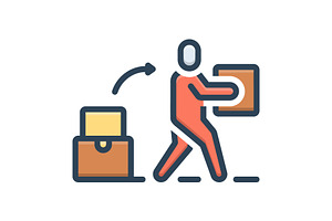 Move parcel color icon, a Duotone Icon by Creative priyanka