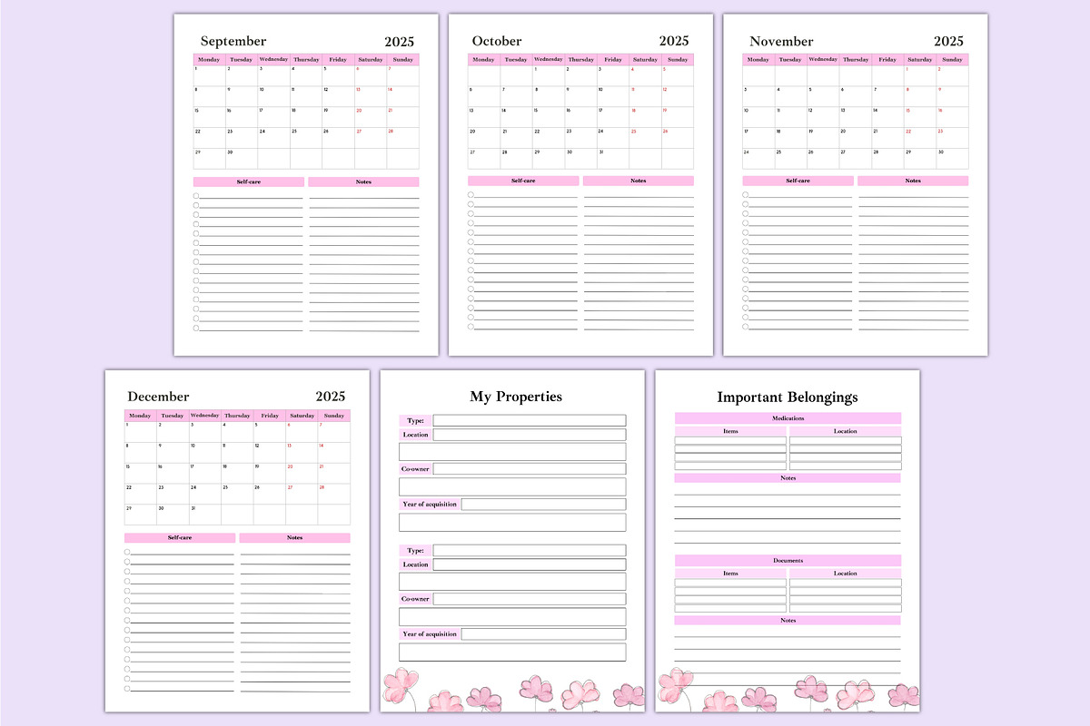 2025 End Of Life Planner For Canva, a Stationery Template by Shumaya (Photo 4 of 6)