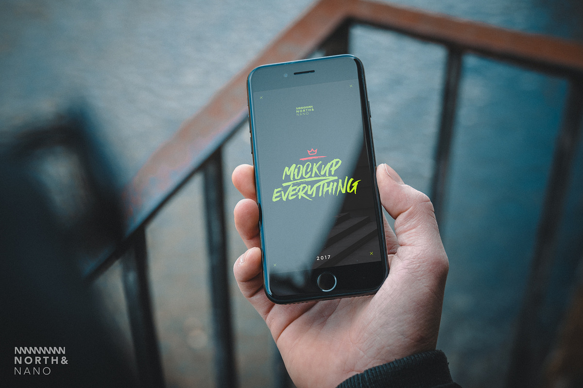 iPhone 7 PSD Mockups, an iPhone Mockup by North&Nano (Photo 7 of 9)