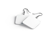 White Square Earring Pair 3D Model, an Object 3D Model by rebrandy (Thumbnail 4 of 9)