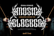 Music Blacker - Gothic Font, a Blackletter Font by Iqsiart Studio (Thumbnail 1 of 11)