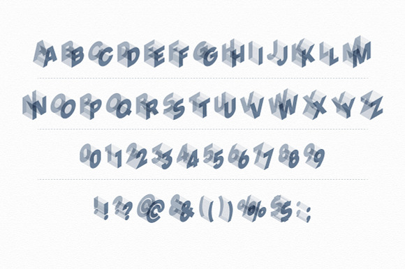 Vector gray isometric alphabet preview 6