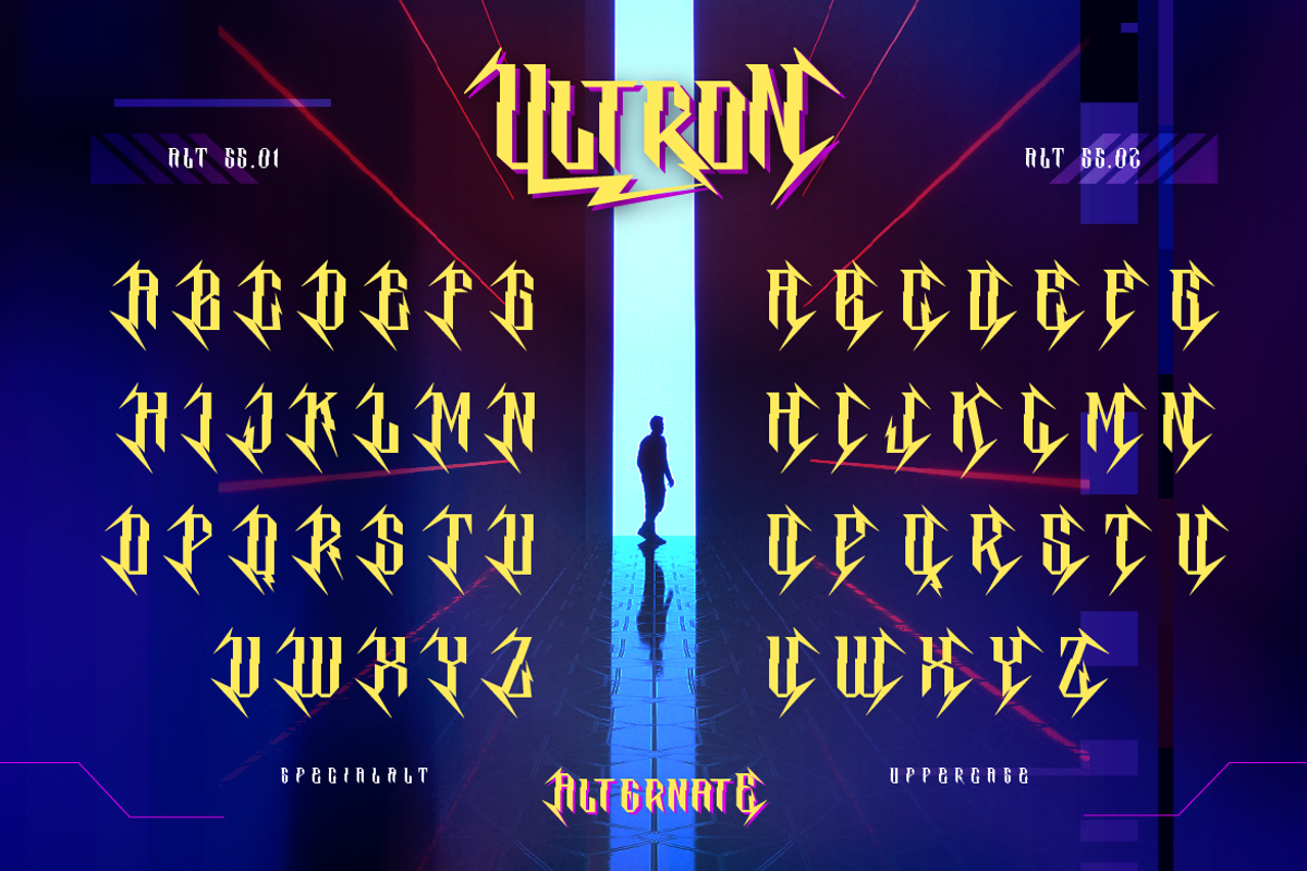 Ultron, a Sans Serif Font by Burntilldead (Photo 5 of 13)