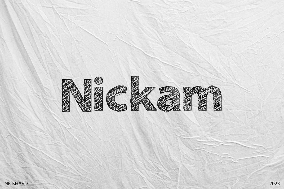 Nickam, a Font by Nickhard (Photo 1 of 5)