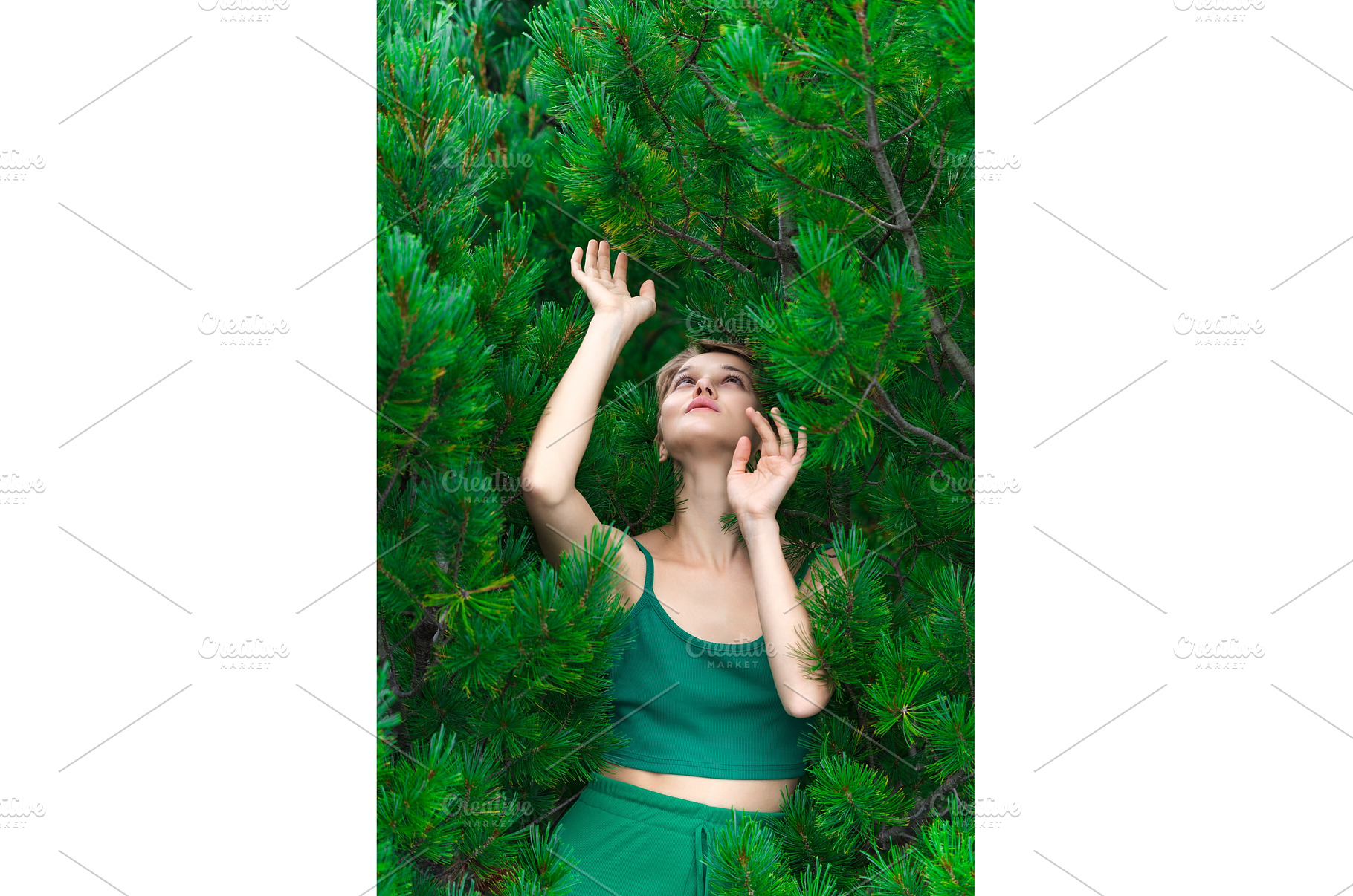 Nosy woman pulls both hands up and, a Person Photo by Alexander-Piragis