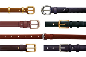 Realistic leather belts. Isolated, an Object Illustration by Stock-Smart-Start