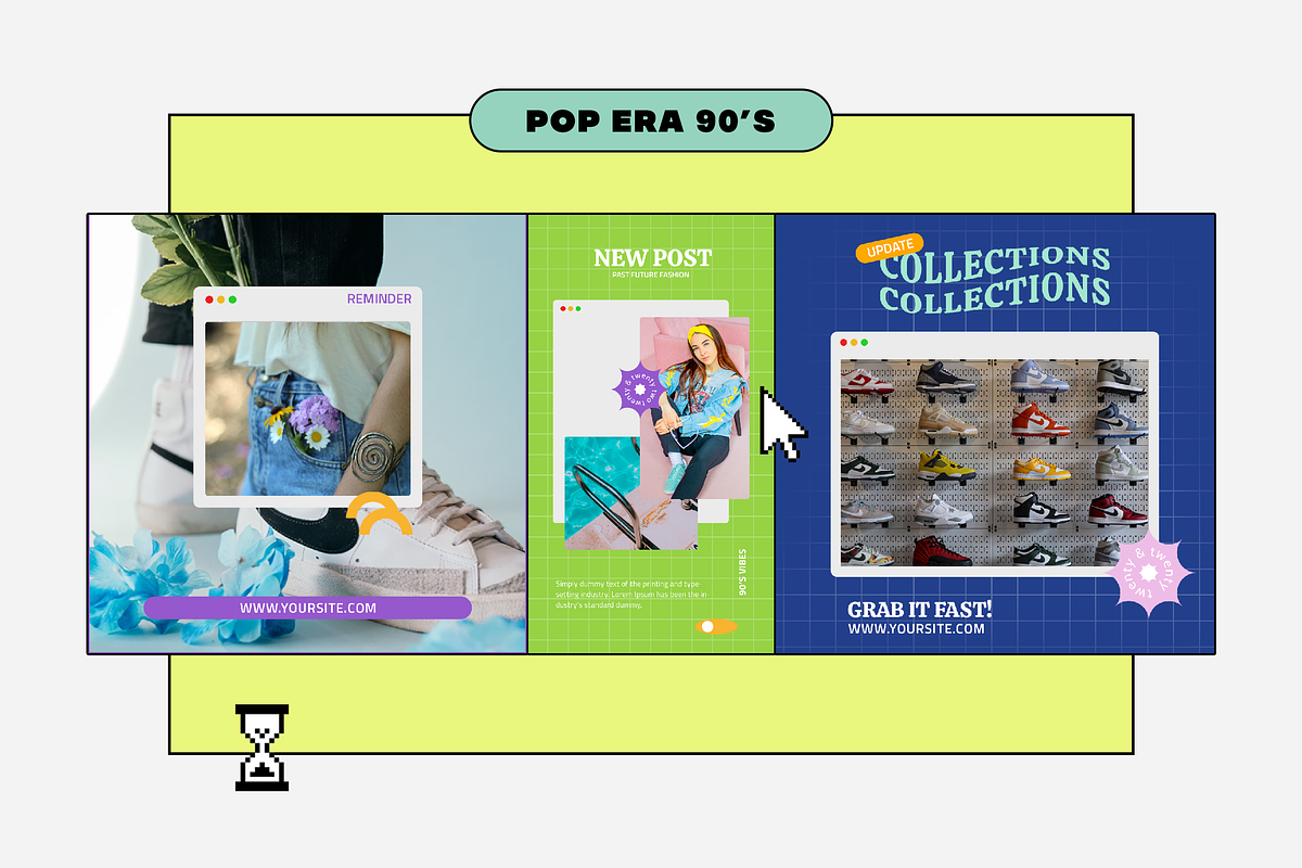 Pop Era 90s - Instagram Retro, a Social Media Template by Sixtysix Labs (Photo 5 of 8)