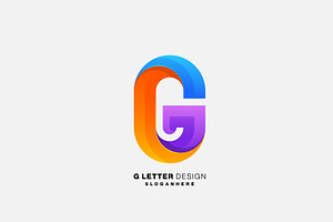 Letter G Logo Gradient Initial Icon