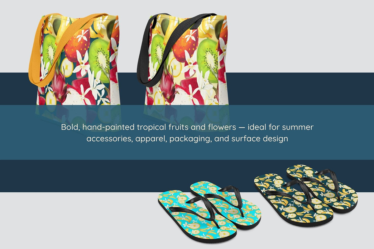 Tropical Fruit Clipart & Patterns, a Decorative Illustration by StudioLapis (Photo 6 of 6)