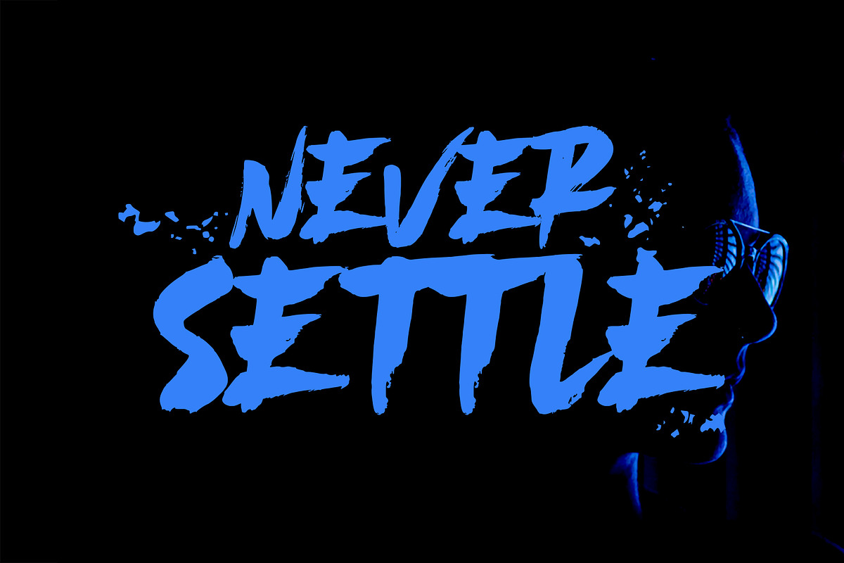 Never Settle, a Font by Letteratom (Photo 1 of 9)