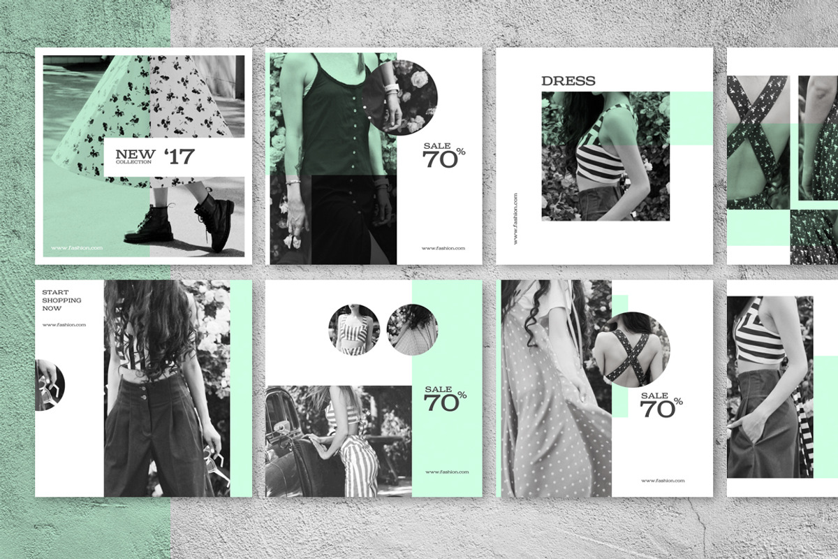 Fashion instagram Pack, a Social Media Template by Alejik (Photo 2 of 4)