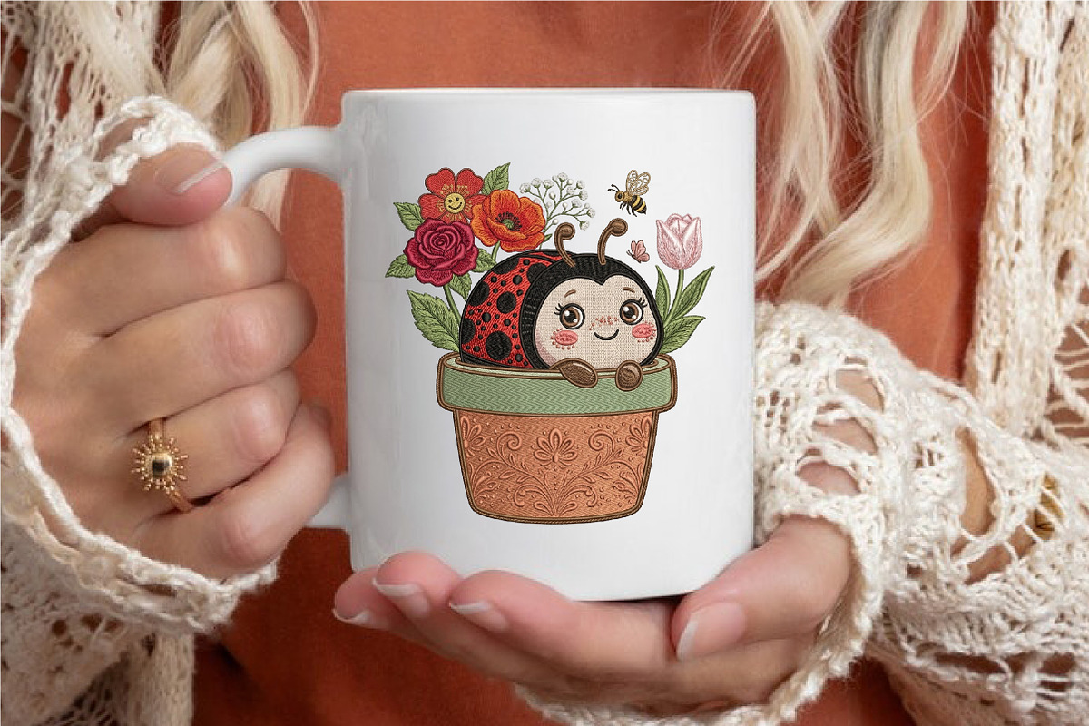 Cute Ladybug Sublimation Design, an Illustration by designcity5 (Photo 3 of 4)