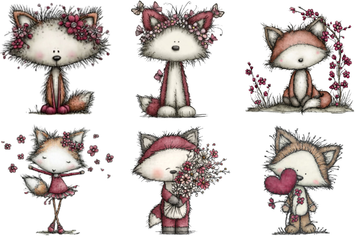 Whimsical Spring Fox Clipart, an Illustration by Designking (Photo 4 of 5)