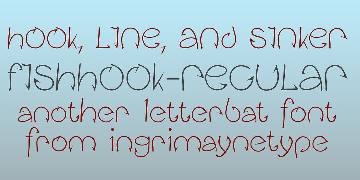 Fishhook, a Font by Ingrimayne Type (Photo 2 of 6)