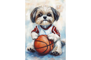 Shih Tzu Dog Lovers Sport Art Print