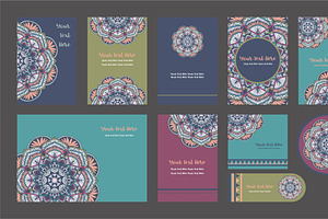 20 Mandala Vintage Template Card.