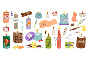 Aromatic candles set. Collection of, an Object Illustration by Stock-Smart-Start