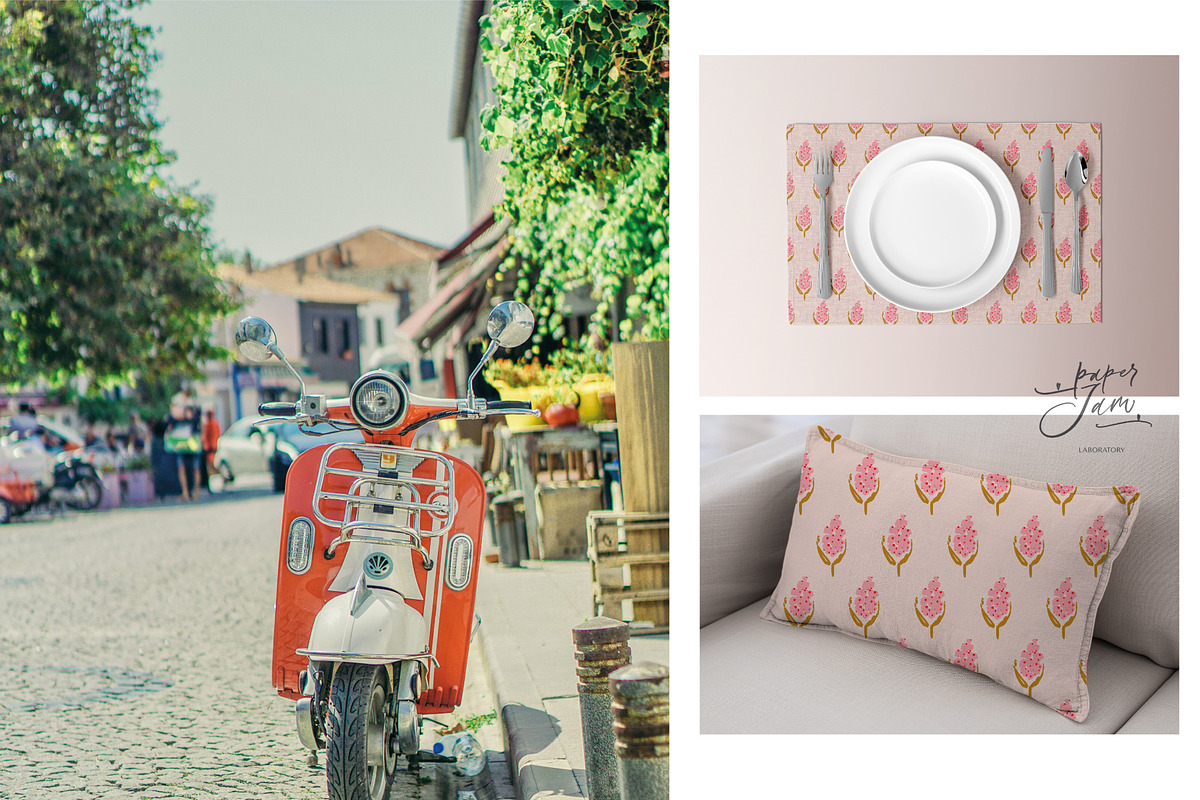 Retro Summer patterns & clip arts, a Pattern Graphic by PaperJamLab (Photo 10 of 12)
