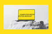 3 Computer Mockups on White Stone, a Mac Mockup by rodrigofkaminski (Thumbnail 2 of 5)