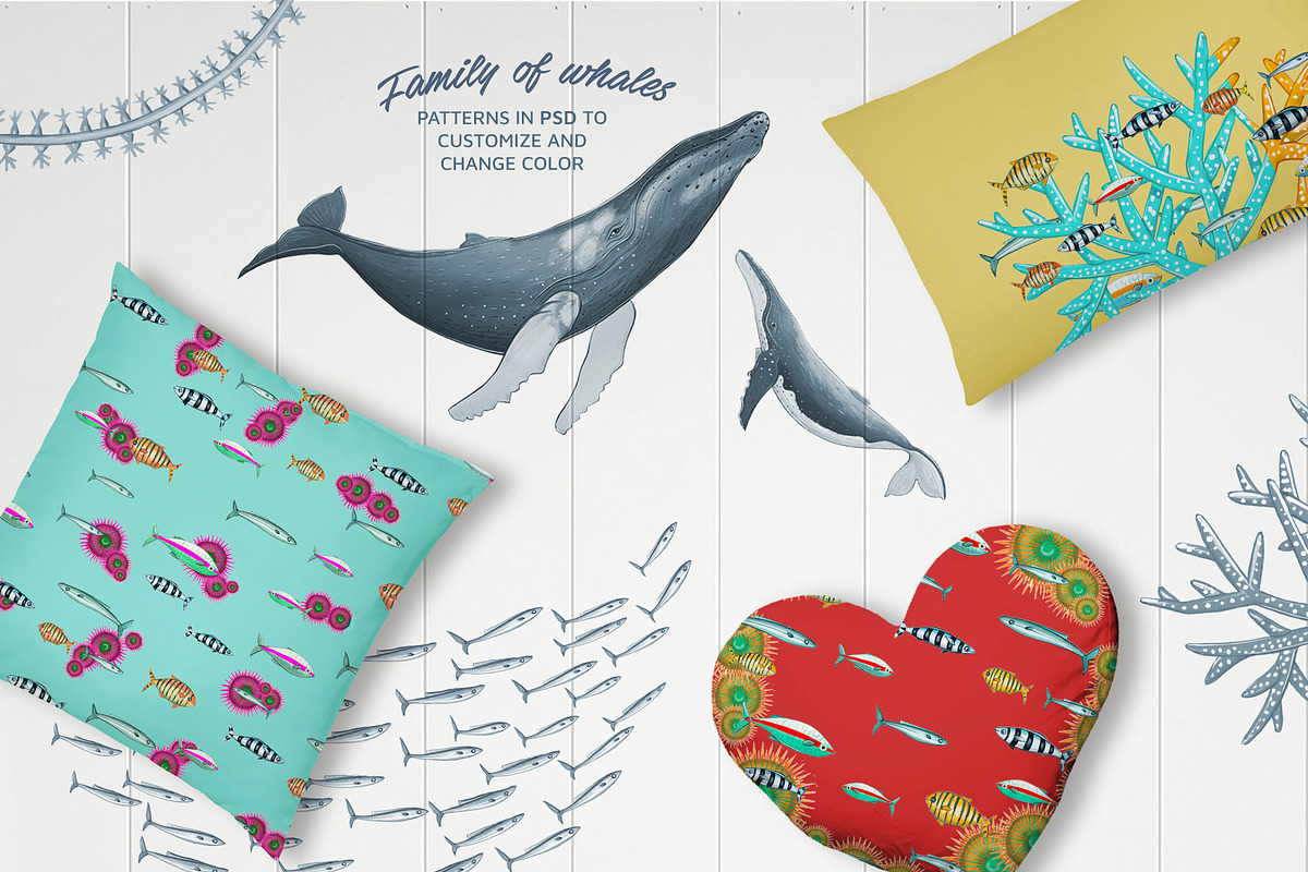 Family of whales, an Animal Illustration by Isbela  (Photo 5 of 6)