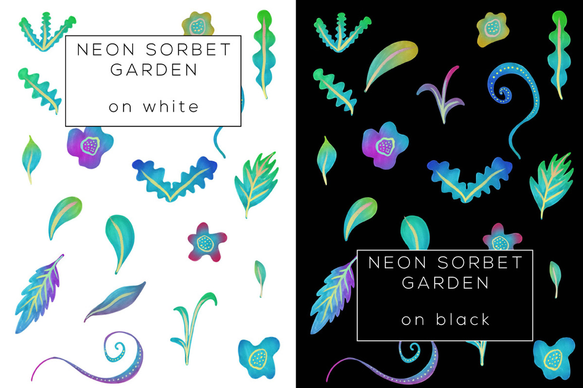 Neon Sorbet Garden, an Illustration by AnneTiki (Photo 2 of 2)