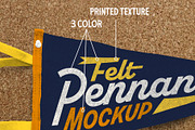 Felt Pennant Smart PSD Mockup, a Merchandise Mockup by Sombrero Craft (Thumbnail 2 of 4)