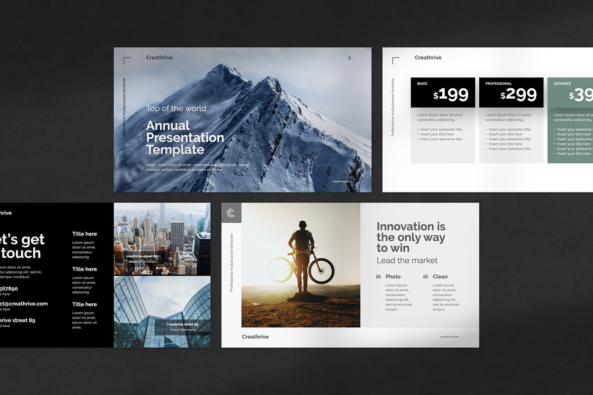 Annual PowerPoint Template, a Presentation Template by Creathrive Design (Photo 3 of 6)