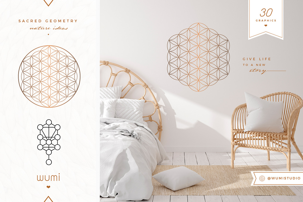 Sacred Geometry | Gold & Black, an Illustration by Wumi Studio (Photo 3 of 8)