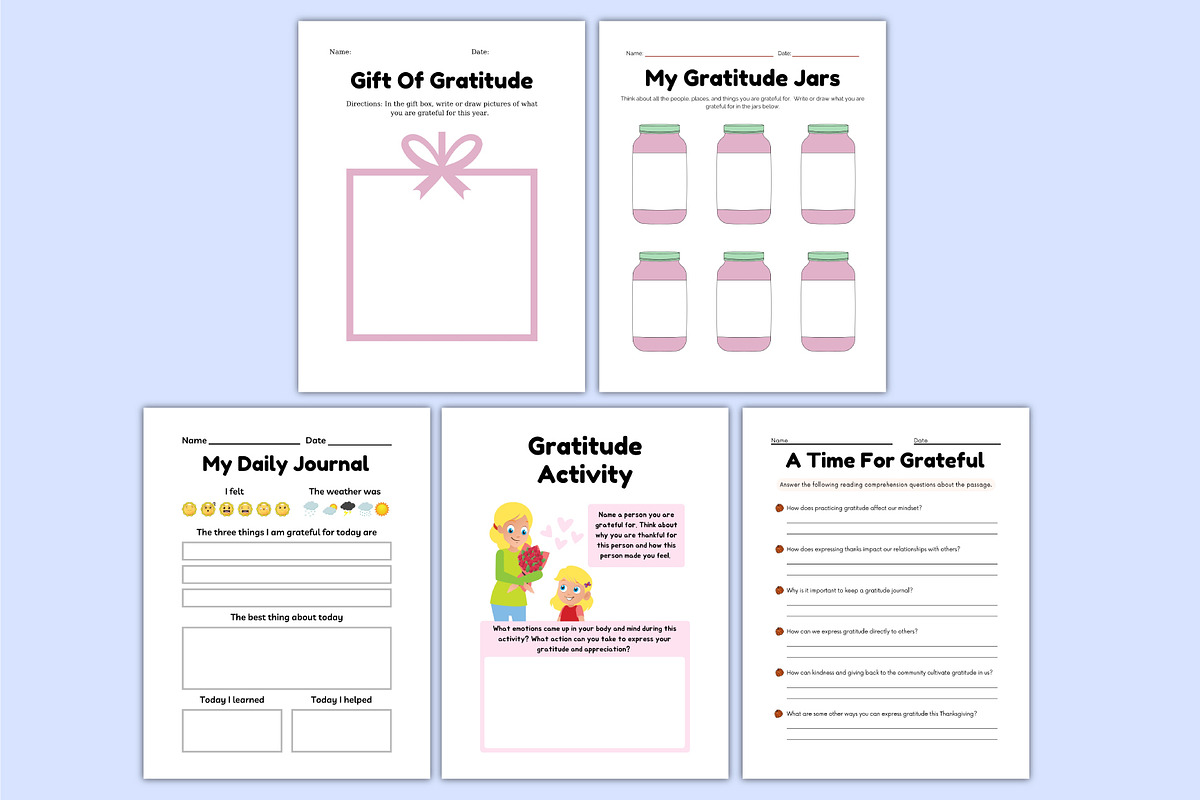 2026–2027 Gratitude Journal for Kids, a Stationery Template by Shumaya (Photo 2 of 5)