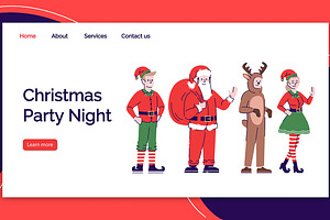 Christmas Party Night Landing Page