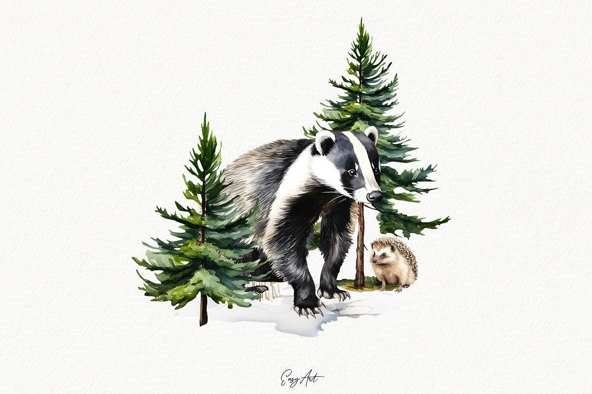 Winterfall watercolor collection, an Object Graphic by EasyArt (Photo 10 of 10)