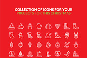Christmas Icons Set, an Outline Icon by UNIK (Thumbnail 5 of 5)