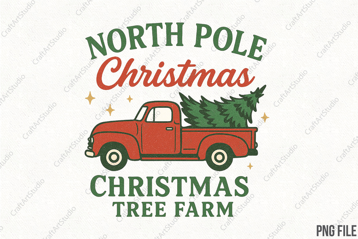 North Pole Christmas Tree Farm PNG, an Illustration by CraftArtStudio (Photo 1 of 4)