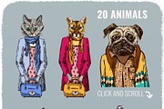 Dressed animals, an Animal Illustration by Steshnikova (Thumbnail 2 of 3)
