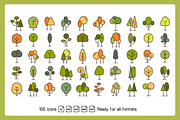 Tree and Woods Icons Illustration, a Decorative Illustration by Designfour (Thumbnail 3 of 6)