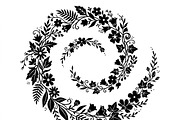 50 Elegant Floral Leaf Spiral Frame, a Decorative Illustration by Amazin_art (Thumbnail 27 of 39)