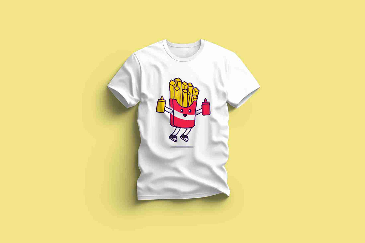 Cute French Fries Holding Tomato Sau, an Object Graphic by Artstorystudio (Photo 3 of 3)